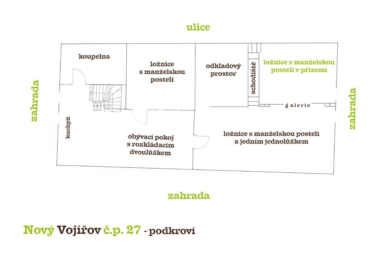 Chalupa Novy Vojirov Cp. 27 Nova Bystrice Exterior photo